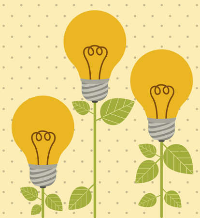 Energy design over yellow background, vector illustrationのイラスト素材