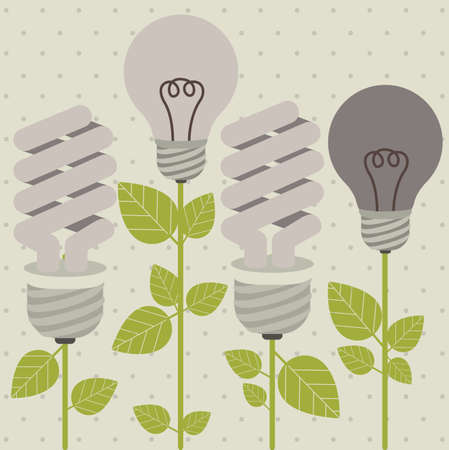 Energy design over green background, vector illustrationのイラスト素材