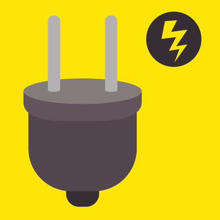 Energy design over yellow background, vector illustrationのイラスト素材