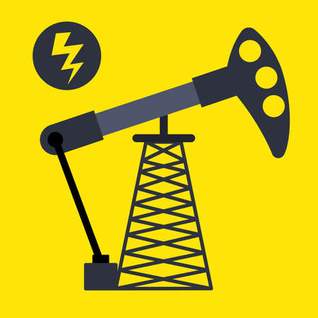 Energy design over yellow background, vector illustrationのイラスト素材