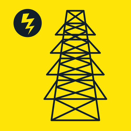 Energy design over yellow background, vector illustrationのイラスト素材
