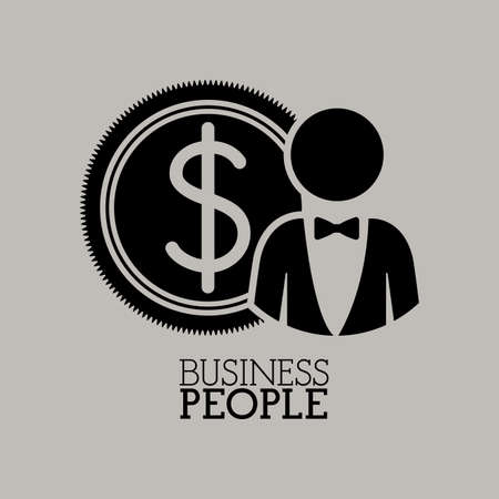 Business design over gray background, vector illustrationのイラスト素材