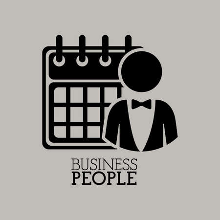 Business design over gray background, vector illustrationのイラスト素材