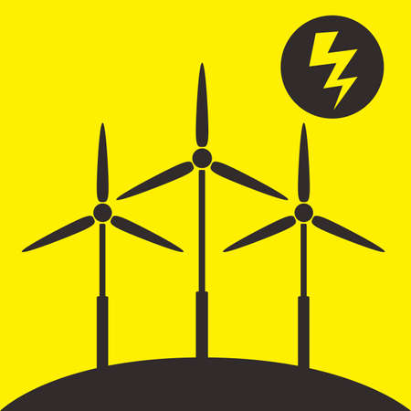 Energy design over yellow background, vector illustrationのイラスト素材
