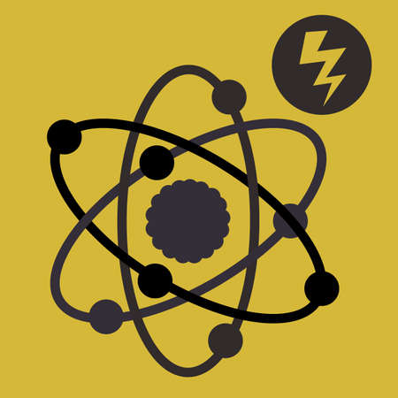 Energy design over yellow background, vector illustrationのイラスト素材