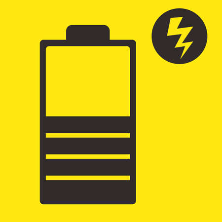 Energy design over yellow background, vector illustrationのイラスト素材