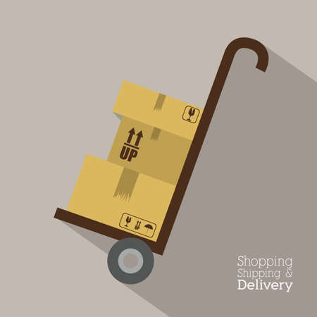 Delivery design over gray background,vector illustrationのイラスト素材