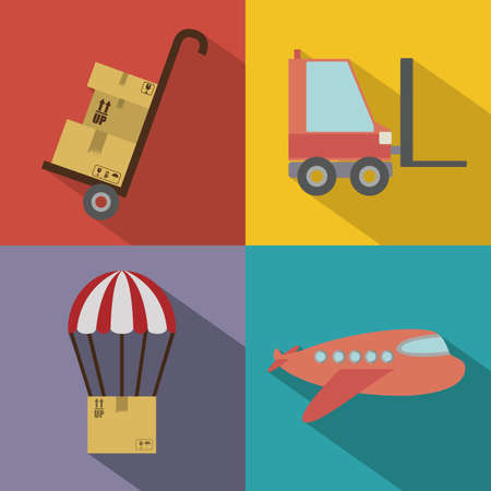 Delivery design over colorful background,vector illustrationのイラスト素材