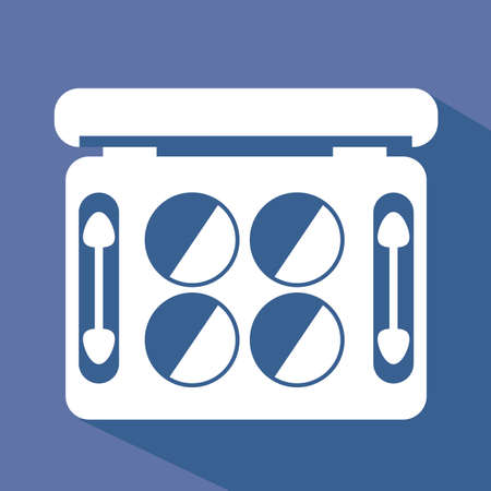 Make up design over blue background, vector illustrationのイラスト素材