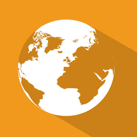 Earth design over  yellow background, vector illustrationのイラスト素材