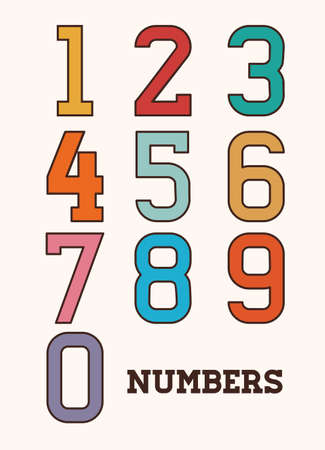 Numbers design over white background, vector illustrationのイラスト素材