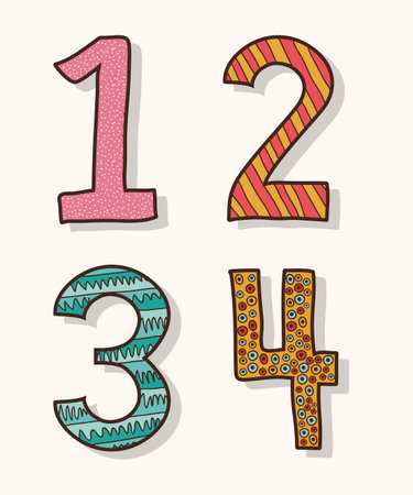 Numbers design over white background, vector illustrationのイラスト素材