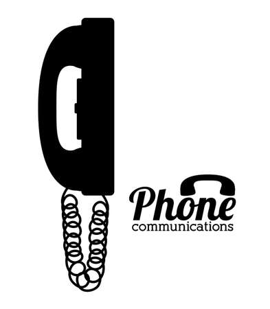 Telephone design over white background, vector illustrationのイラスト素材