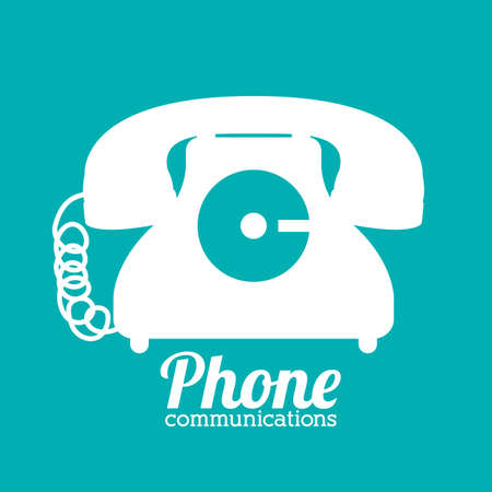 Telephone design over blue background, vector illustrationのイラスト素材