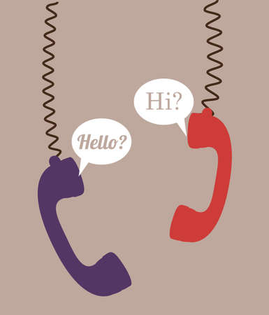Telephone design over beige background, vector illustrationのイラスト素材
