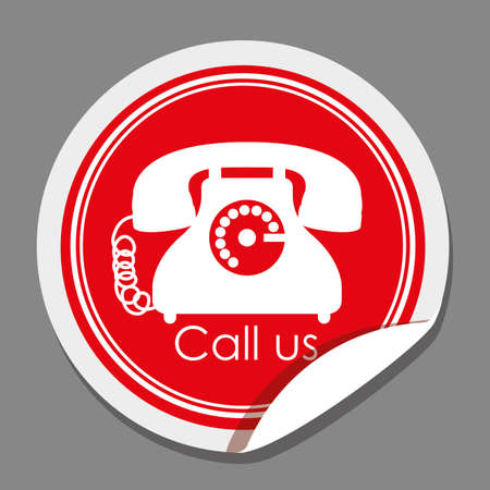 Telephone design over gray background, vector illustrationのイラスト素材