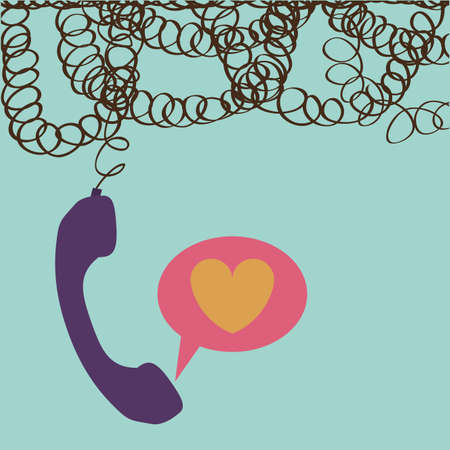 Telephone design over blue background, vector illustrationのイラスト素材