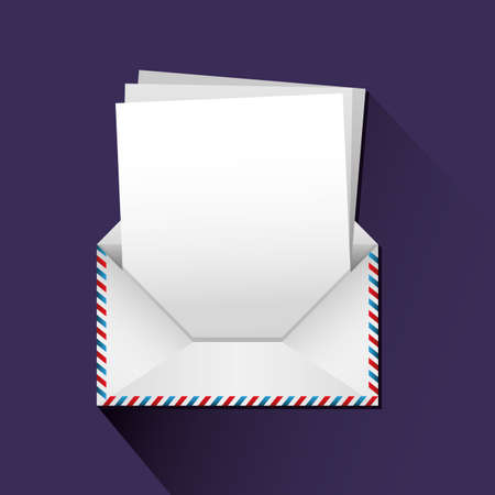Mail design over purple background, vector illustrationのイラスト素材