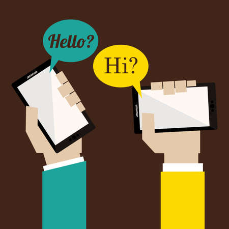 Smartphone design over brown background, vector illustrationのイラスト素材