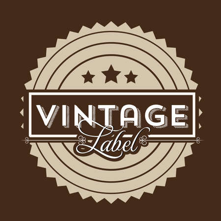 Label design over brown background, vector illustrationのイラスト素材