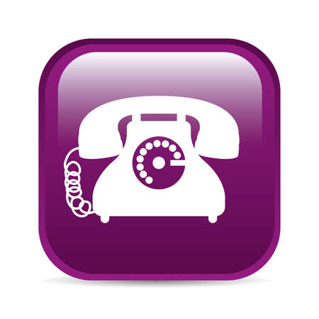Telephone design over  white background, vector illustrationのイラスト素材