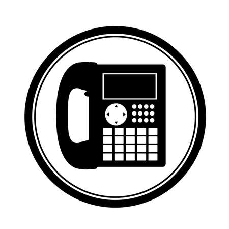 Telephone design over white background, vector illustrationのイラスト素材