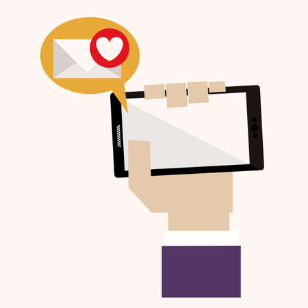 Smartphone design over white background, vector illustrationのイラスト素材