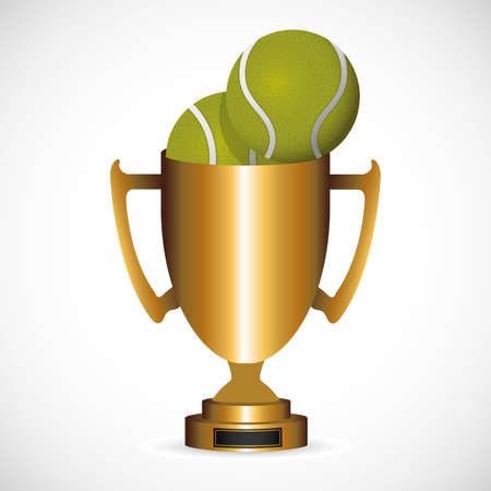 Tennis design over white background, vector illustrationのイラスト素材