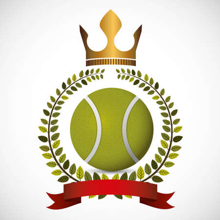 Tennis design over white background, vector illustrationのイラスト素材