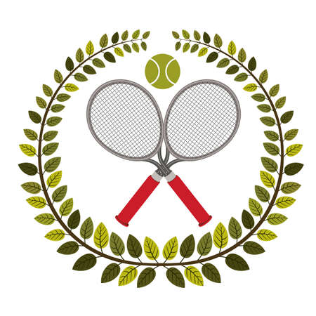 Tennis design over white background, vector illustrationのイラスト素材