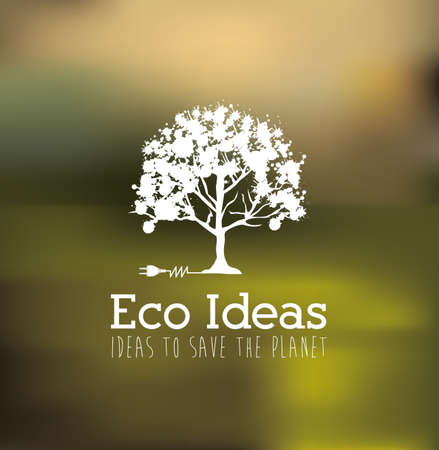 Ecology design over blur background, vector illustrationのイラスト素材