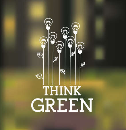 Ecology design over blur background, vector illustrationのイラスト素材