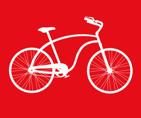 Bike design over red background, vector illustration,のイラスト素材