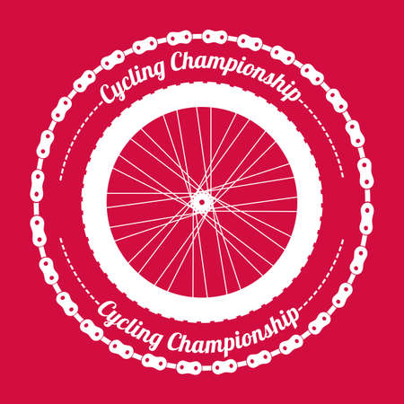 Bike design over pink background, vector illustration,のイラスト素材