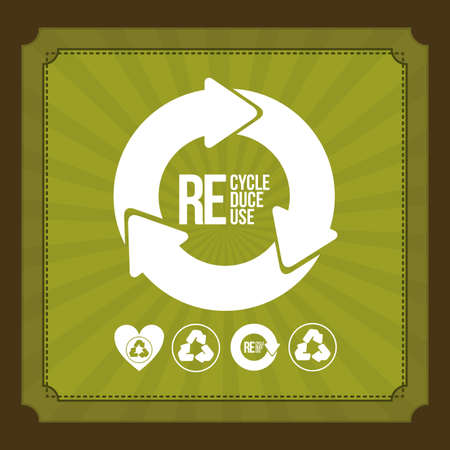 Ecology design over brown background, vector illustrationのイラスト素材