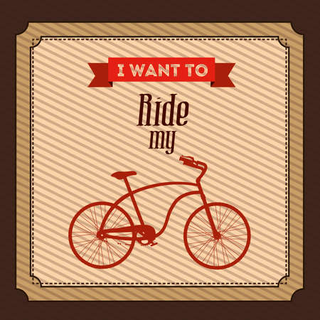 Bike design over brown background, vector illustration,のイラスト素材