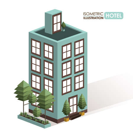 Urban design over white background, vector illustrationのイラスト素材