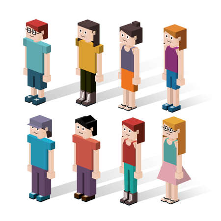 Human design over white background, vector illustrationのイラスト素材