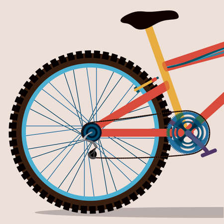 Bike design over beige background, vector illustrationのイラスト素材
