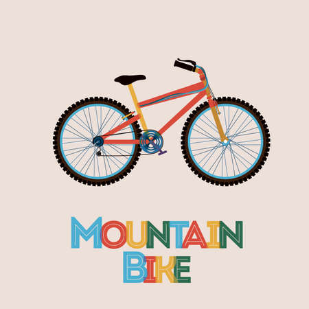 Bike design over beige background, vector illustrationのイラスト素材