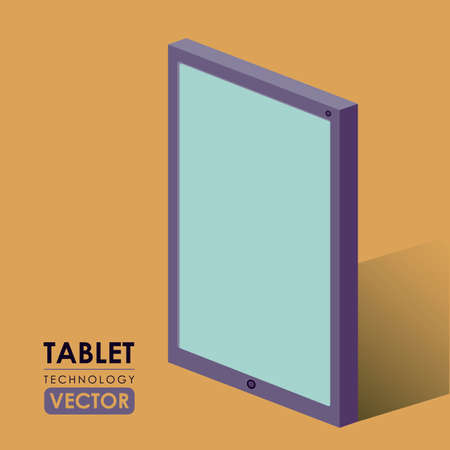 Technology design over beige background, vector illustrationのイラスト素材