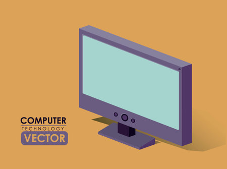 Technology design over beige background, vector illustrationのイラスト素材