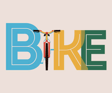 Bike design over beige background, vector illustrationのイラスト素材