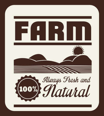 Farm design over brown background, vector illustrationのイラスト素材