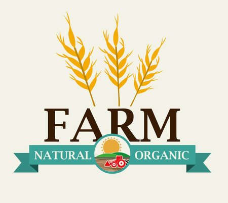 Farm design over beige background, vector illustrationのイラスト素材