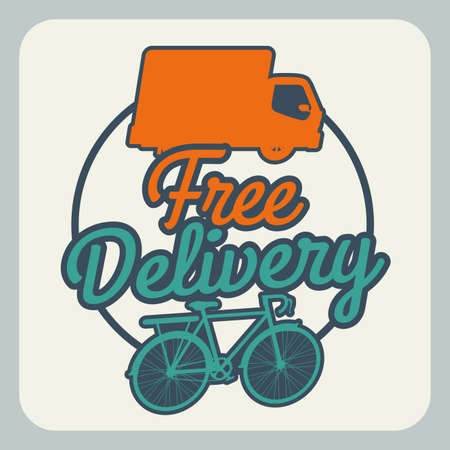 Delivery design over gray background, vector illustrationのイラスト素材