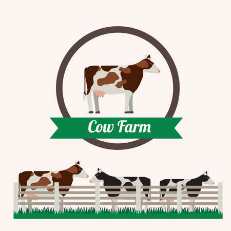 Farm design over white background, vector illustrationのイラスト素材