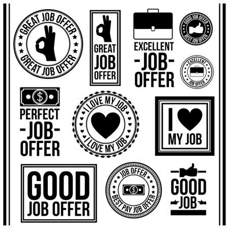 Job design over white background, vector illustrationのイラスト素材
