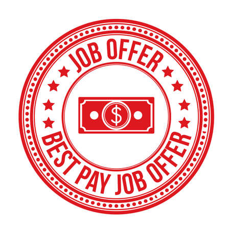 Job design over white background, vector illustrationのイラスト素材