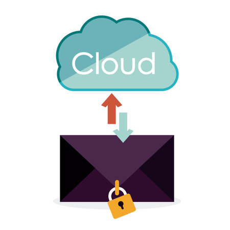 Cloud computing design over white background, vector illustrationのイラスト素材